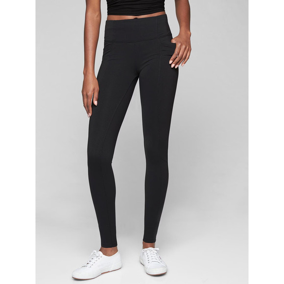 Athleta Metro High Waisted Pull On Activewear Leggings Black XS - Picture 1 of 11